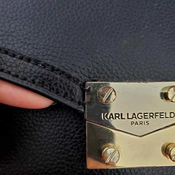 Karl Lagerfeld Paris crossbody black mini bag - Picture 7 of 12